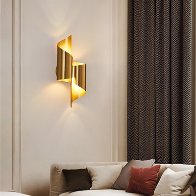 Lampe murale à double cylindre en fer moderne et luxueuse à 2 lumières pour salon 