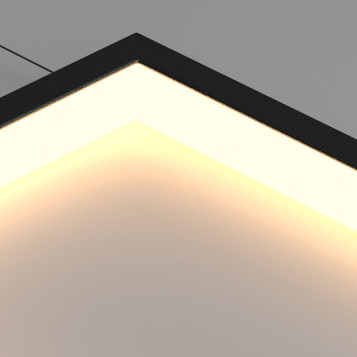 Plafonnier LED moderne minimaliste en fer, aluminium et silice rectangulaire pour escalier 