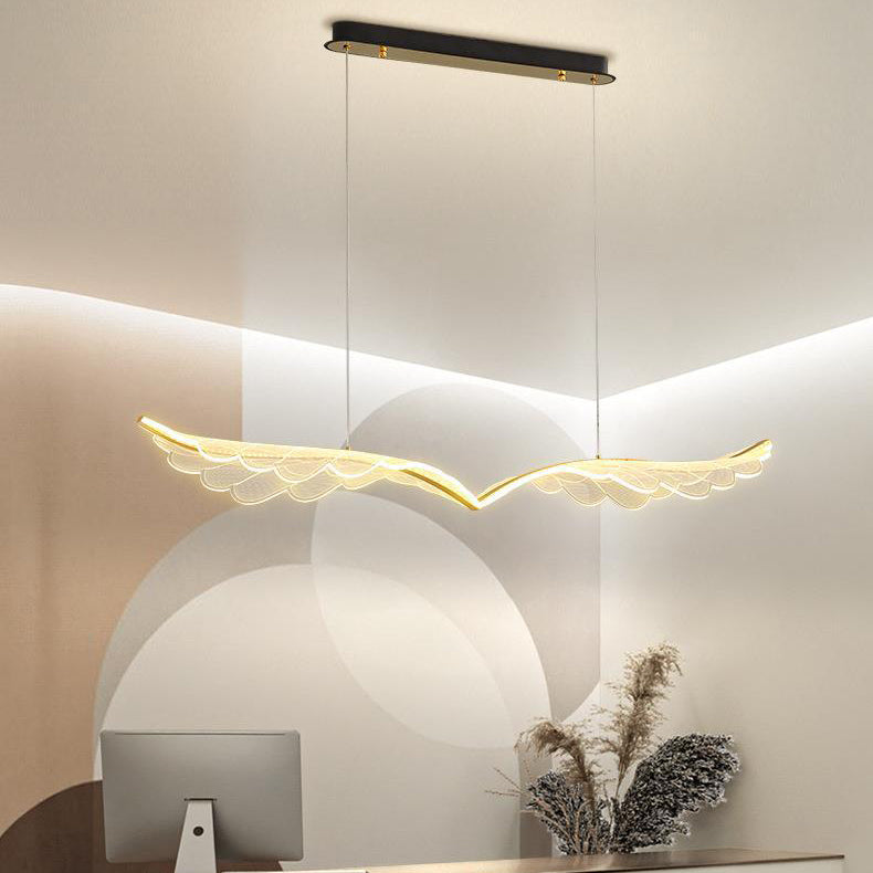 Lustre suspendu contemporain créatif avec aile d&
