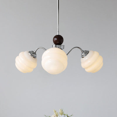 Nordic Modern Minimalist Glass Sphere 3/5-Light Chandelier