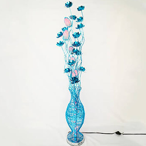 Contemporary Creative Vase Flower Design Aluminum LED Standing Floor Lamp for Living Room