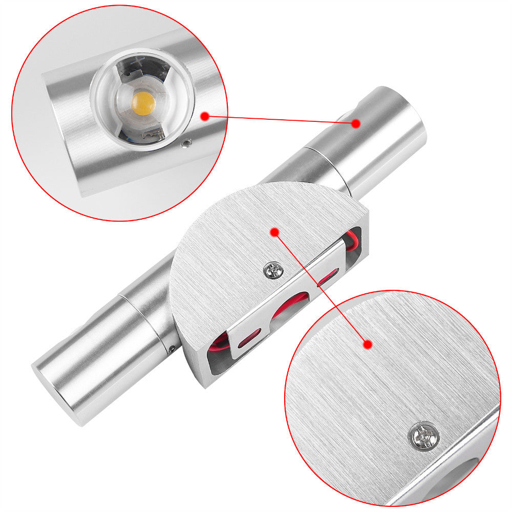 Moderne Einfachheit Zylinder einstellbare Winkel Aluminium LED Wandleuchte Lampe für Schlafzimmer 
