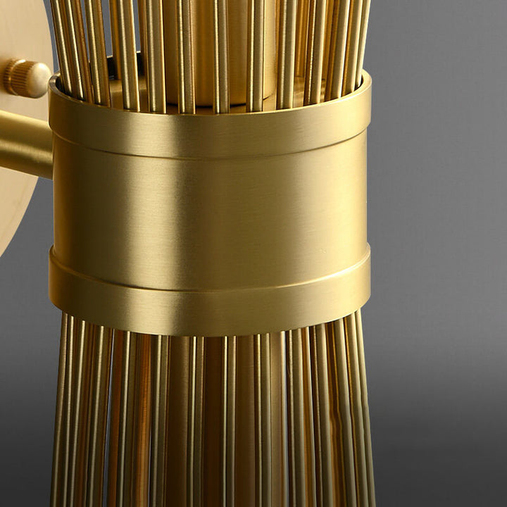 Aplique de pared moderno de lujo en cobre con diseño de rama, columna, de 1/2 luces, para dormitorio 