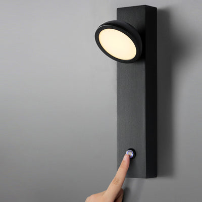 مصباح حائط LED بتصميم بسيط وحديث مصنوع من الألومنيوم والحديد والأكريليك بشكل مكعب دائري للجانب السرير 