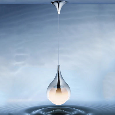 Zeitgenössische nordische Wassertropfen Eisenglas 1-Licht Pendelleuchte für Wohnzimmer 
