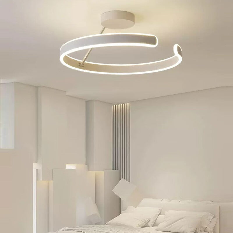 ضوء سقف LED مستدير من الألمنيوم الأكريليكي بتصميم حديث بسيط لغرفة النوم 