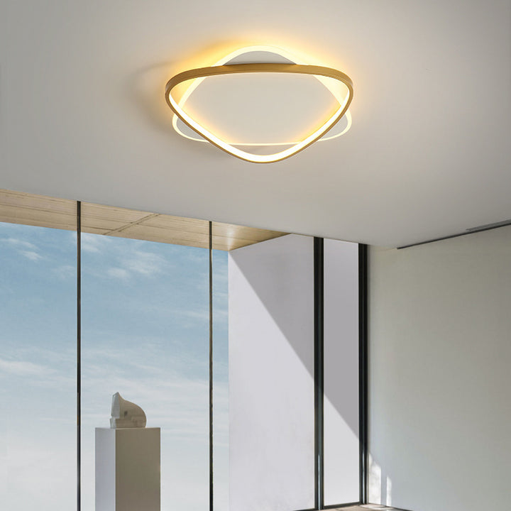 Modernes minimalistisches Dreieck-Eisen-Acryl-LED-Unterputz-Deckenlicht für Schlafzimmer 