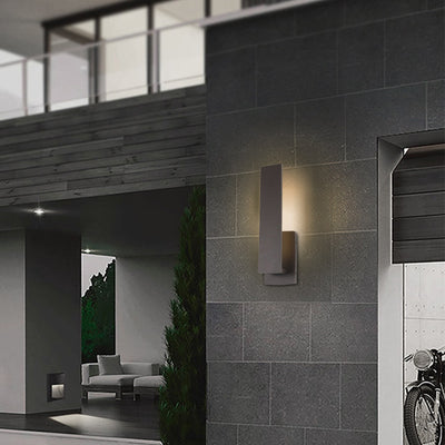 Conception géométrique de simplicité contemporaine Applique murale LED étanche en aluminium pour jardin 