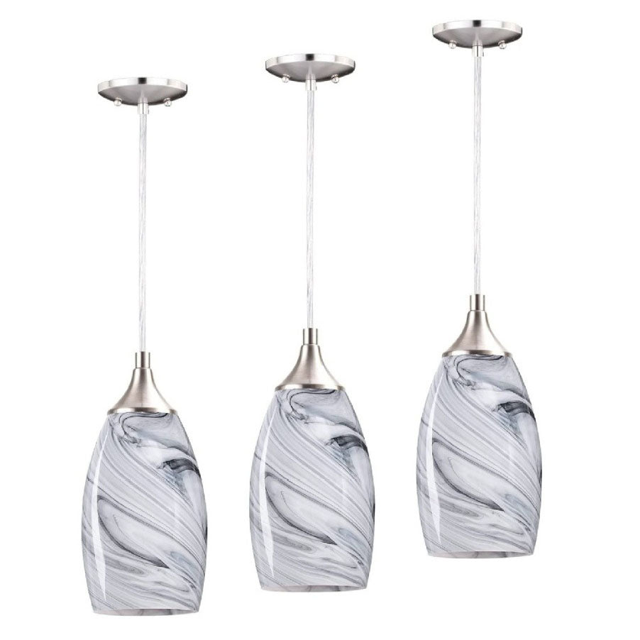 Lumière suspendue moderne simple en marbre longue à 1 ampoule 