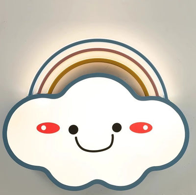 Luz de techo LED de montaje empotrado de PVC con hierro arcoíris creativo contemporáneo para dormitorio 