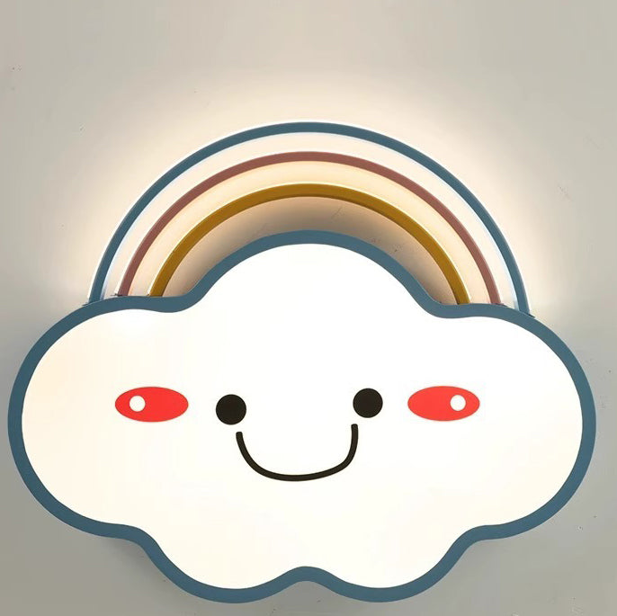 Luz de techo LED de montaje empotrado de PVC con hierro arcoíris creativo contemporáneo para dormitorio 