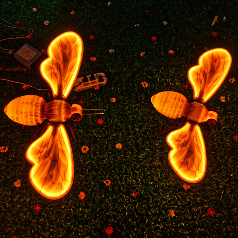 Moderne Art Deco Wasserdichte ABS Kunststoff Bee LED Landschaft Beleuchtung Im Freien Licht Für Garten