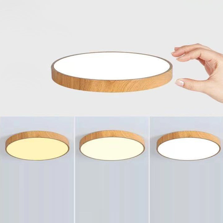 Zeitgenössische skandinavische runde PVC-Eisen-LED-Unterputz-Deckenleuchte für Schlafzimmer 