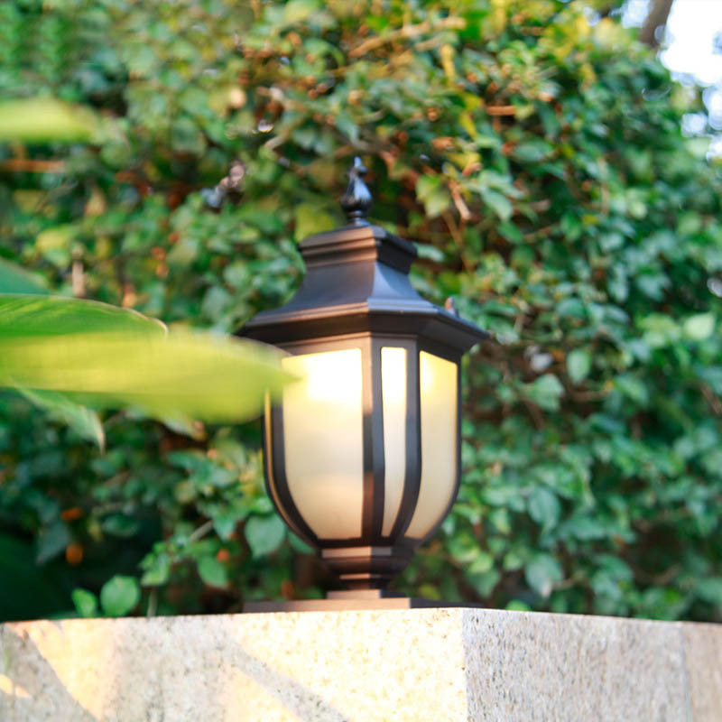 Traditional European Glass Aluminum Cage 1-Light Outdoor Waterproof Landscape Light For Outdoor