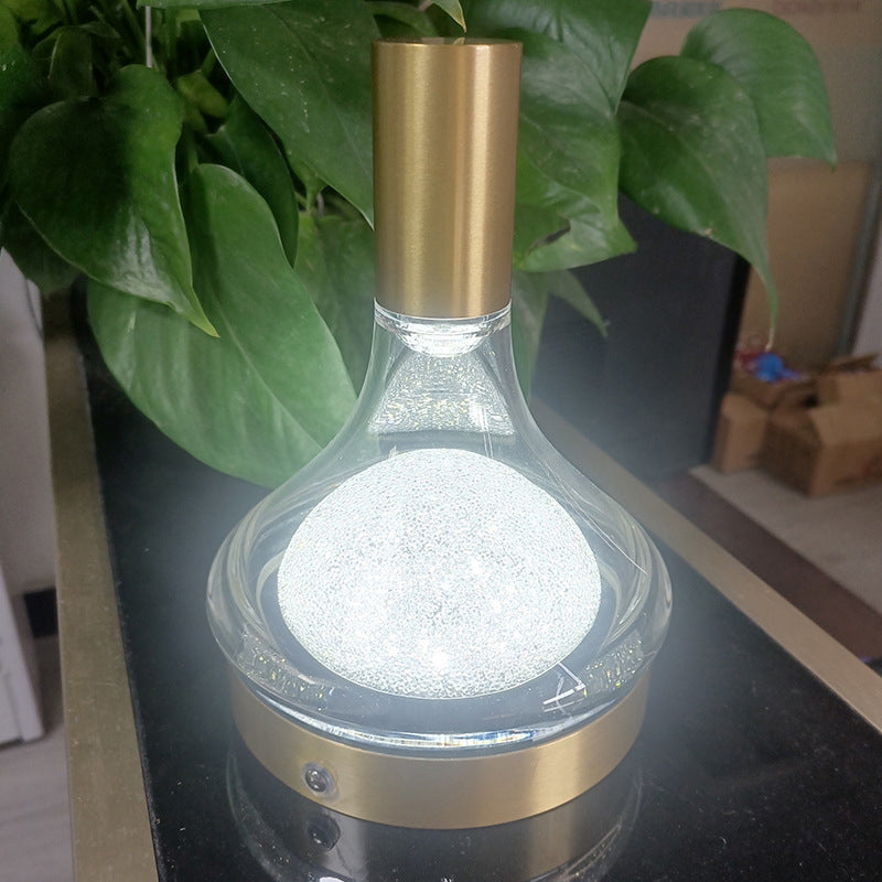 Moderne minimalistische Weinflasche Aluminium LED Tischlampe für Wohnzimmer 