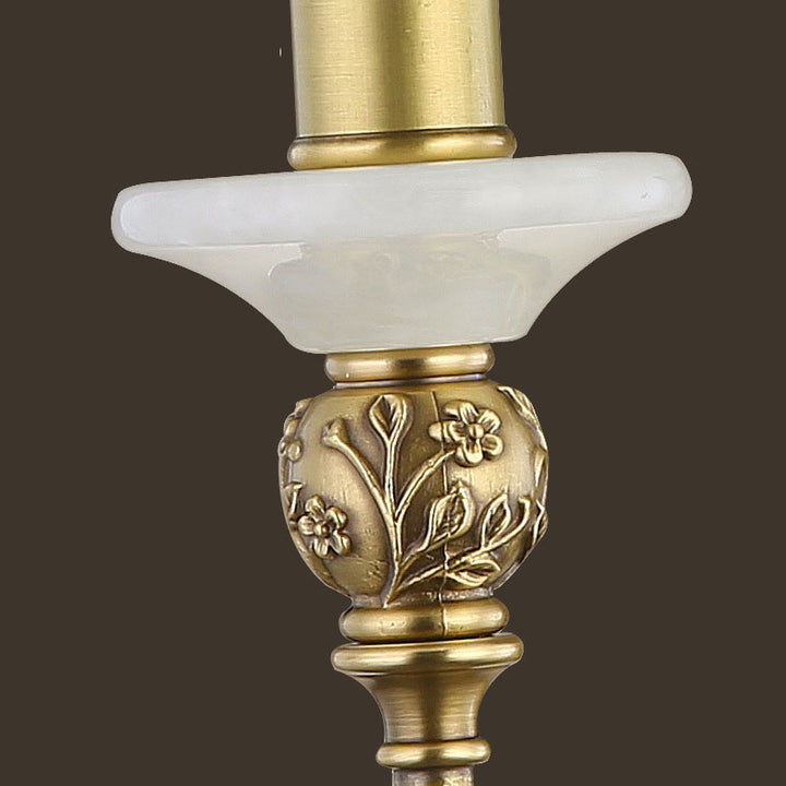 Traditional French Provincial Fabric Cone Copper Curved Arm 1//2 Light Wall Sconce Lamp