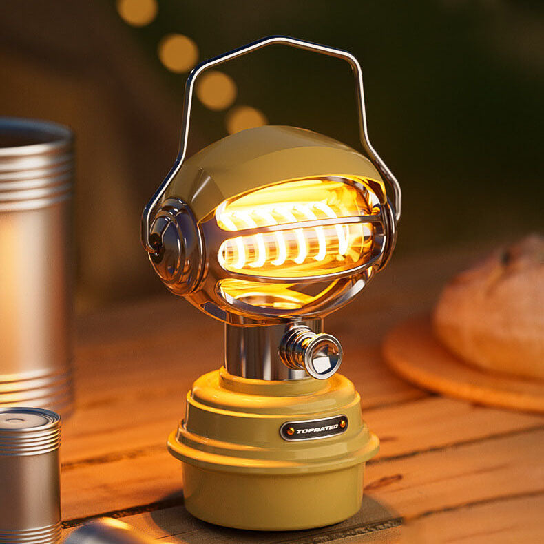 Tragbare Outdoor-Edelstahl-drehbare Lampenschirm LED-wiederaufladbare Campinglampe 