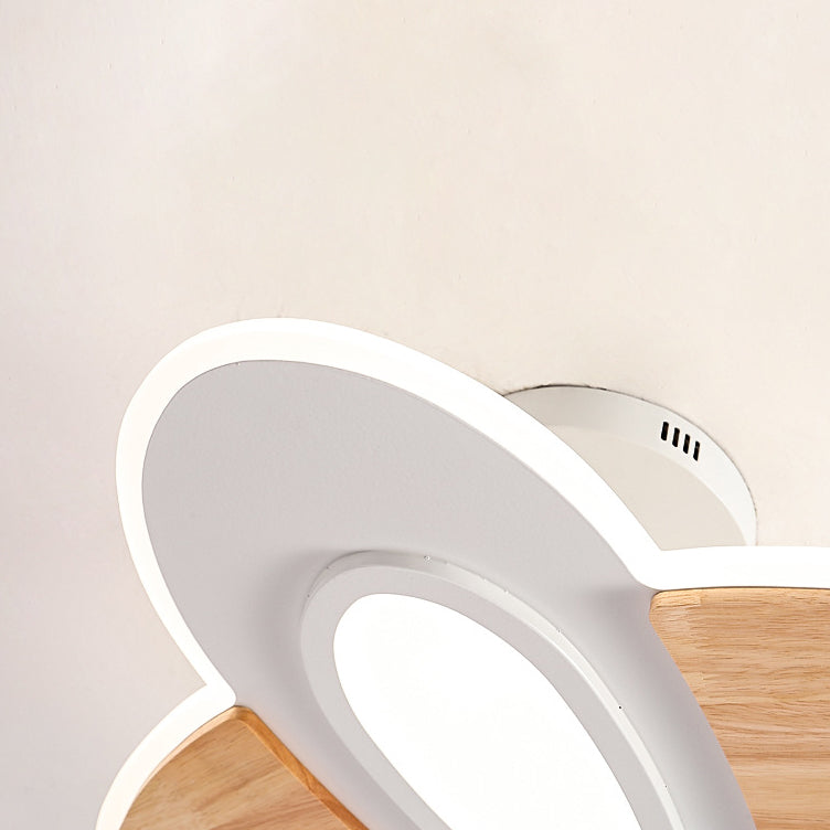 Modern Art Deco Airplane Shaped Acrylic Iron LED Semi-Flush Mount Ceiling Light For Living Room