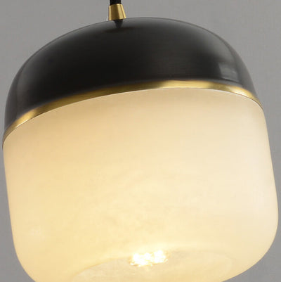 New Chinese Modern Round Lucite Copper 1/3 Light Chandelier