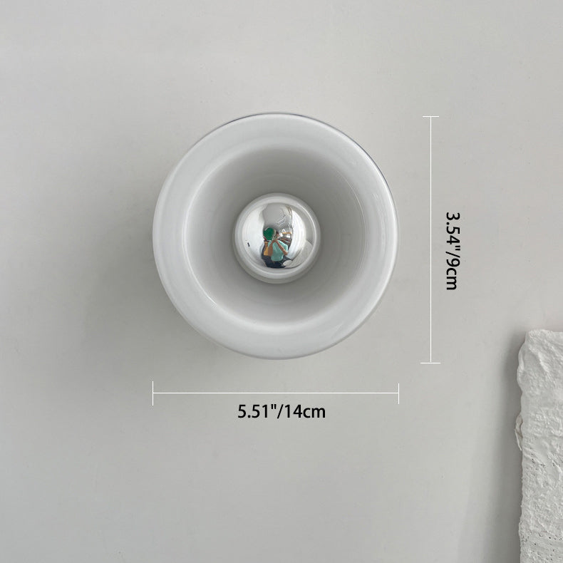 Moderne Einfachheit Zylinder Eisen Glas 1-Licht Wandleuchte Lampe für Schlafzimmer 