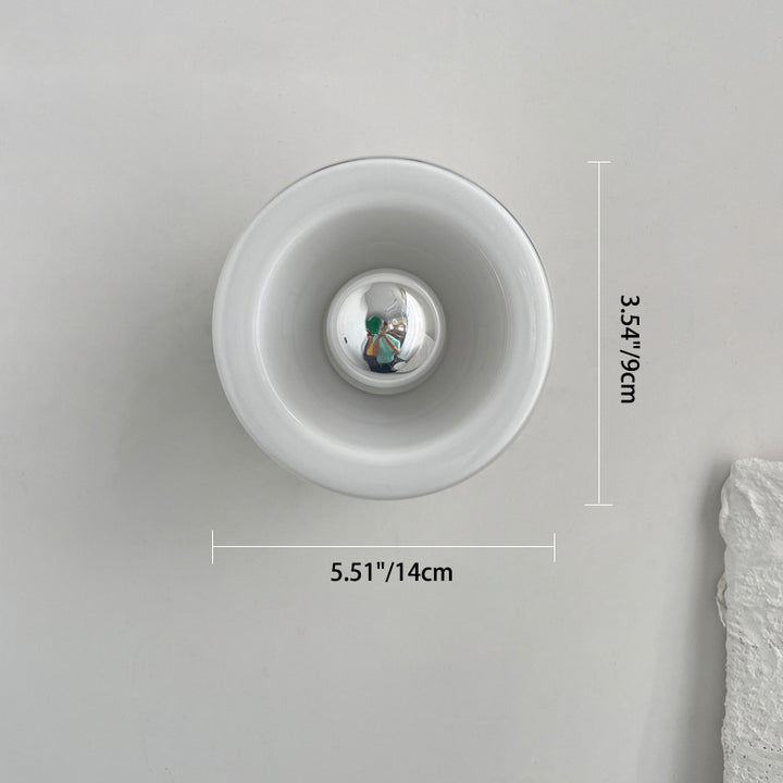 Moderne Einfachheit Zylinder Eisen Glas 1-Licht Wandleuchte Lampe für Schlafzimmer 