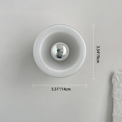 Moderne Einfachheit Zylinder Eisen Glas 1-Licht Wandleuchte Lampe für Schlafzimmer 
