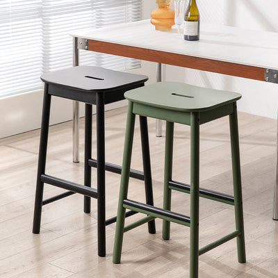 Repose-pieds rectangulaire en bouleau minimaliste moderne pour tabouret de bar pour salle à manger 