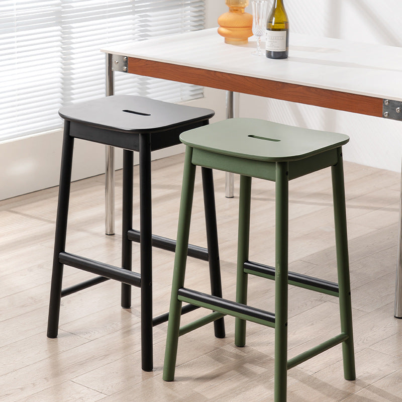 Repose-pieds rectangulaire en bouleau minimaliste moderne pour tabouret de bar pour salle à manger 