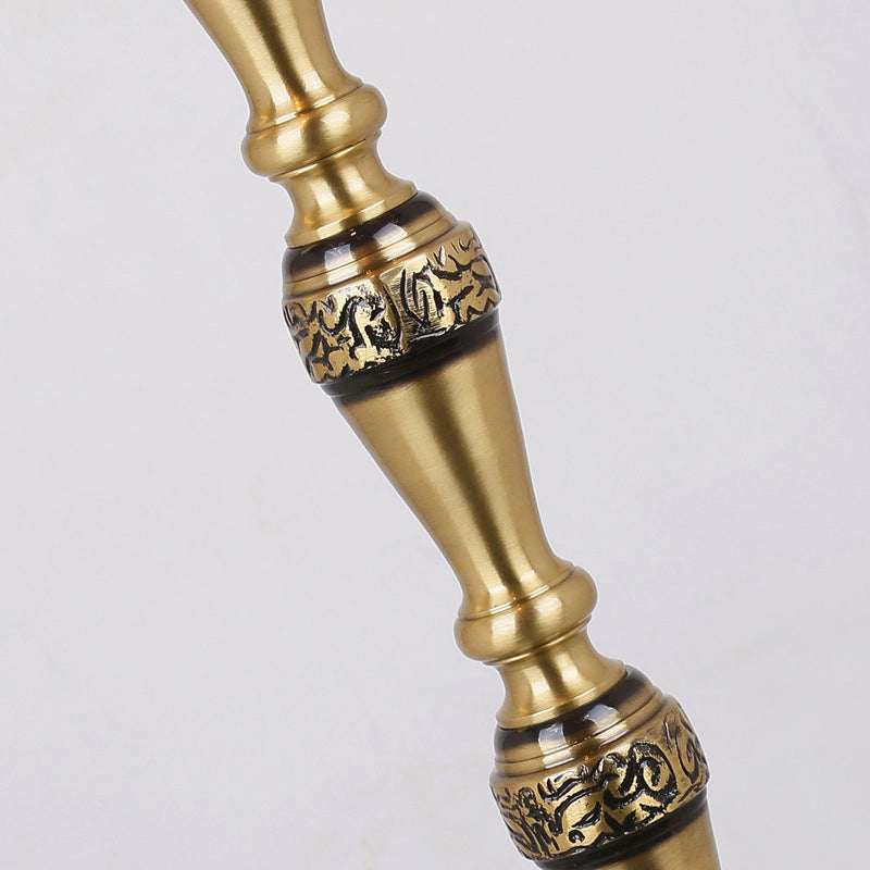 Traditionelle Tiffany Messing Shell Dome Rose Libelle 3-Licht Stehlampe für Wohnzimmer 