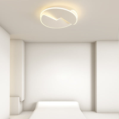 Moderne unbedeutende runde Acryl-Deckenleuchte mit Eisen-Schatten LED für Schlafzimmer 