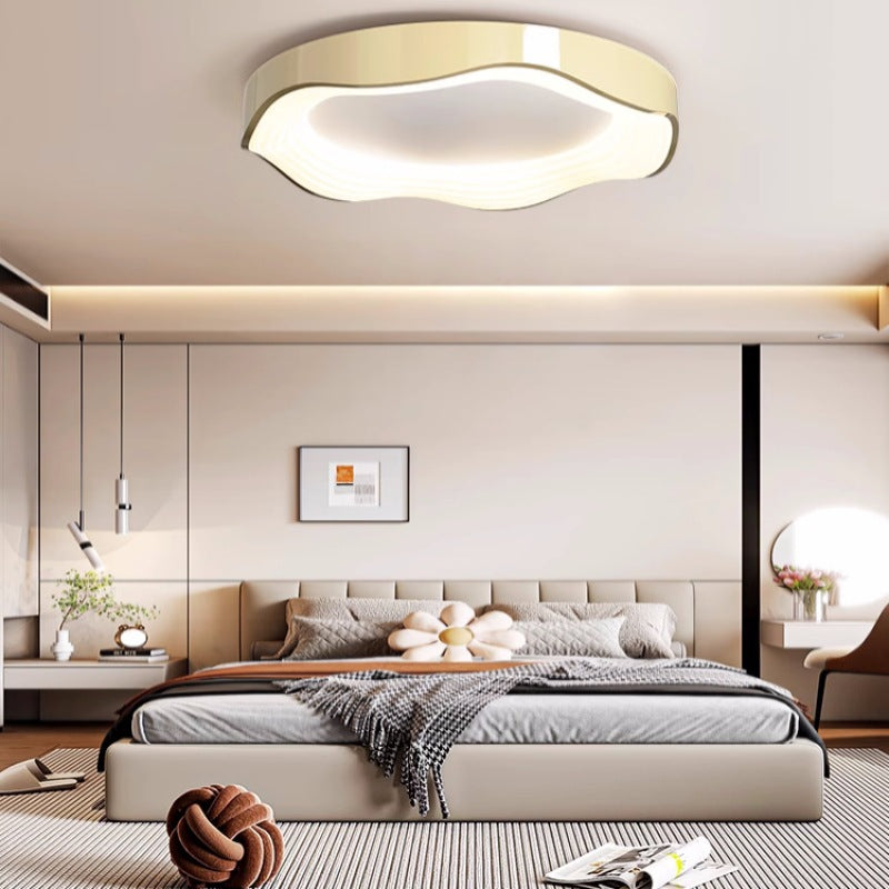 Zeitgenössische nordische runde Eisen PVC LED Unterputz-Deckenleuchte für Wohnzimmer