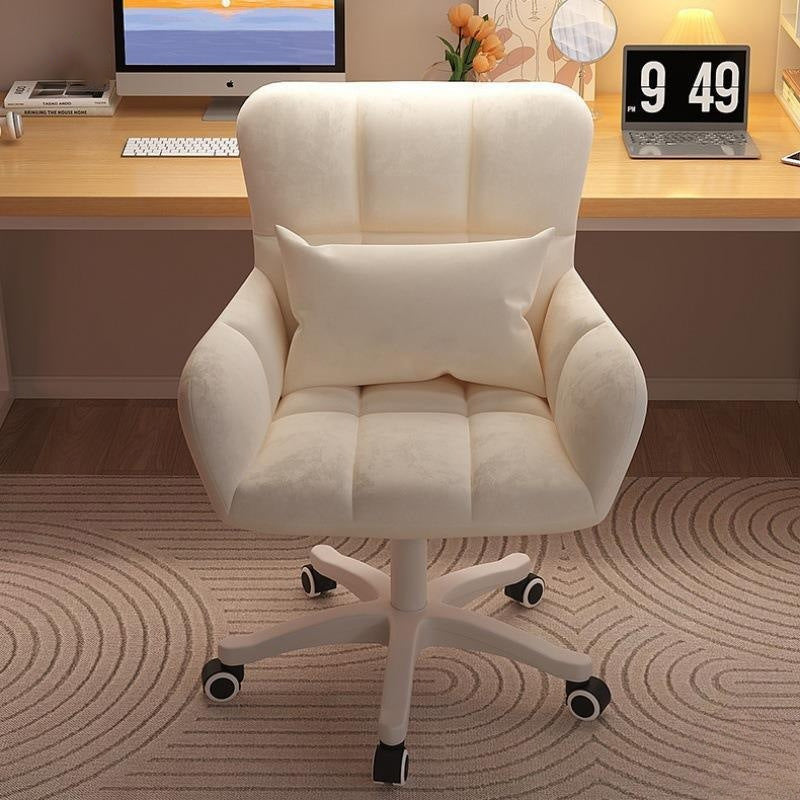 Moderner minimalistischer quadratischer Gitter-Samt-Edelstahl-Schreibtischstuhl mit Rückenlehne und Armlehne für das Home Office 