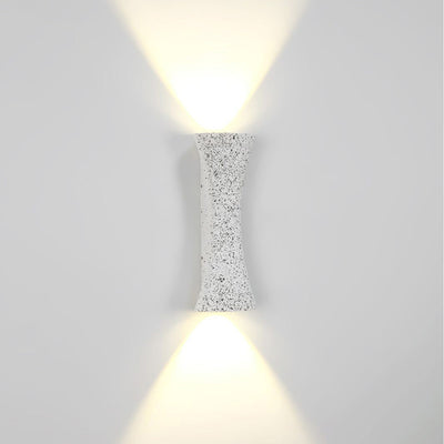 Modern Minimalist Waterproof Rectangle Upper And Lower Illuminated Aluminum Lens LED Wall Sconce Lamp For Outdoor Patio