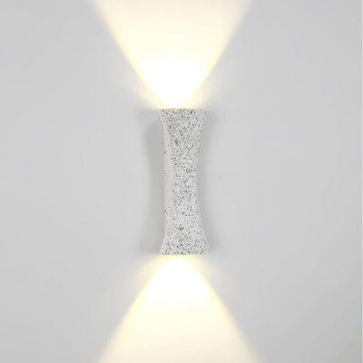 Lámpara de Aplique de Pared LED con Lente de Aluminio Iluminada Superior e Inferior Impermeable Moderna Minimalista Rectangular para Patio Exterior 