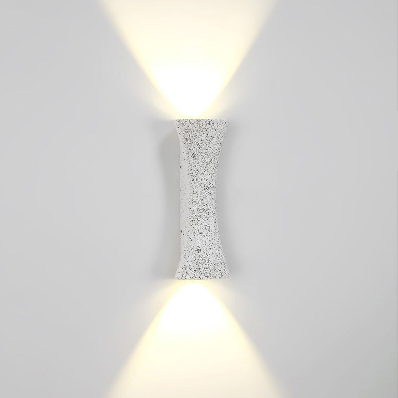 Lámpara de Aplique de Pared LED con Lente de Aluminio Iluminada Superior e Inferior Impermeable Moderna Minimalista Rectangular para Patio Exterior 
