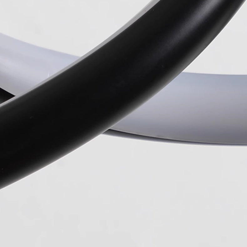 Moderne Nordic Aluminium Eisen Silica Geometrische Verflochten Ring LED Pendelleuchte Für 