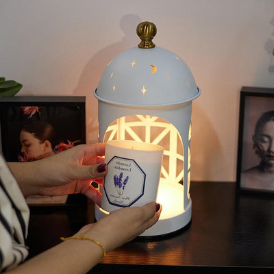 Zeitgenössische kreative Schloss Metall 1-Licht Aroma Schmelzwachs Tischlampe für Schlafzimmer 