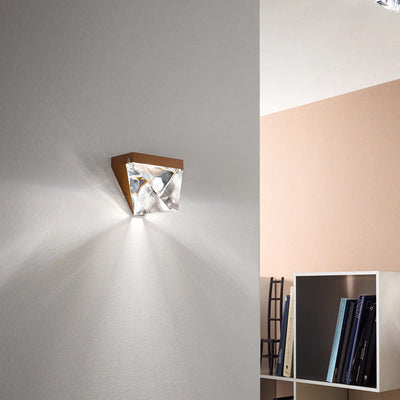 Zeitgenössische kreative Dreieck Eisen Kristall LED Wandleuchte Lampe für Wohnzimmer 
