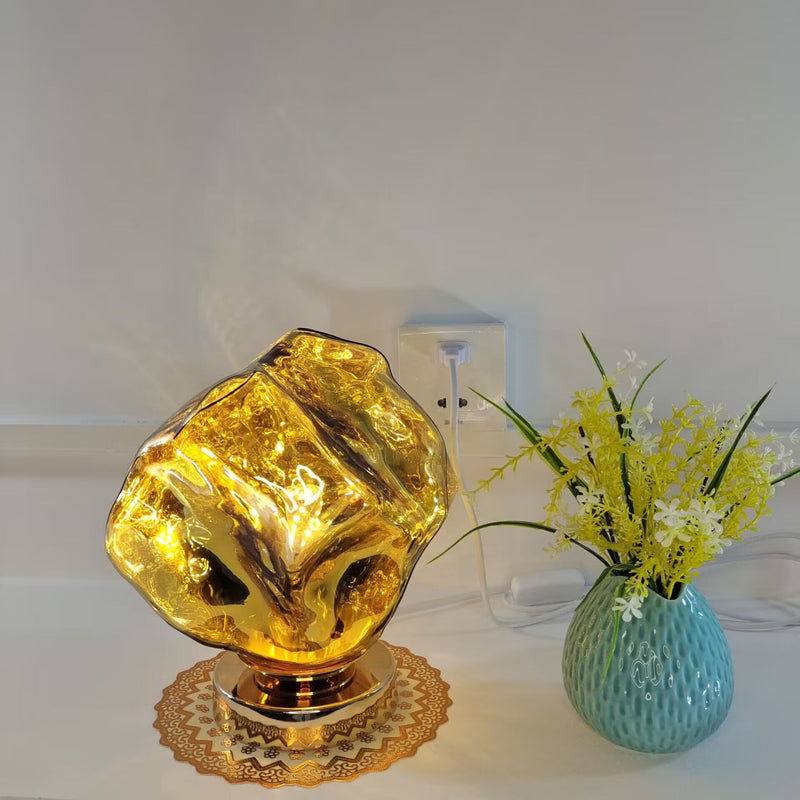 Zeitgenössische kreative Glas Lava Design 1-Licht Tischlampe für Schlafzimmer 