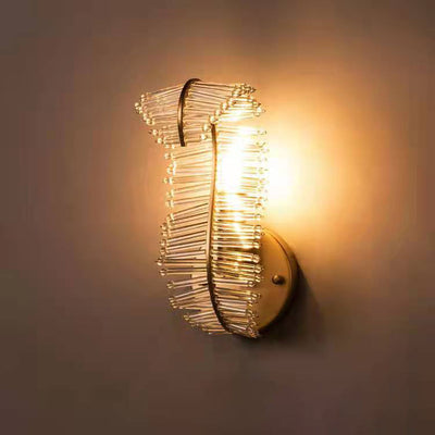 Zeitgenössische kreative Blatt Eisen Glas 1/2 Licht Wandleuchte Lampe für Wohnzimmer 