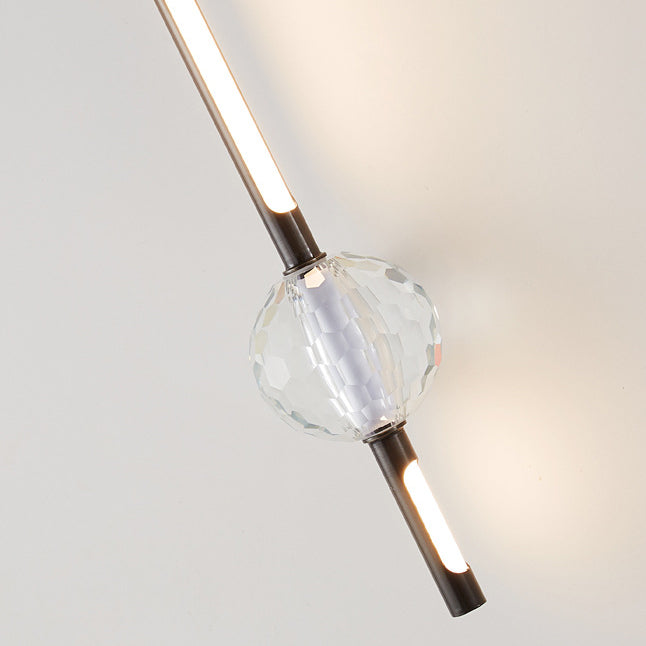 Applique Murale LED en Cristal de Silicone en Cuivre Complet Antler Orb Minimaliste Moderne pour Chambre 