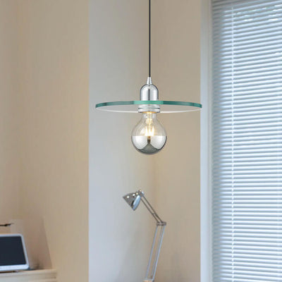Nordic Iron Glass Flying Saucer 1-Light Pendant Light