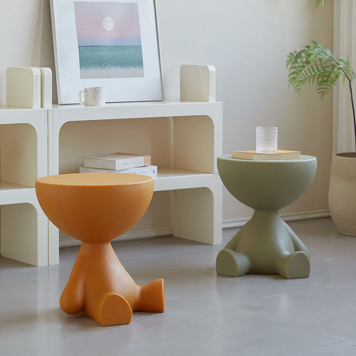 Moderner minimalistischer kleiner runder PP-Beistelltisch 1-stufig für Wohnzimmer 