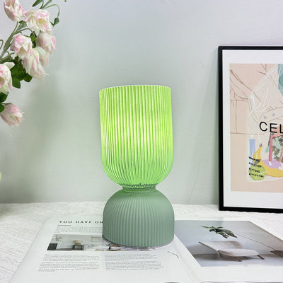 Lampe de table moderne minimaliste en verre cylindre avec entonnoir 1 lumière pour chambre 