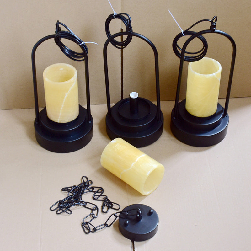 Vintage Industrial Candle 1-Light Hemp Wire LED Pendant Light