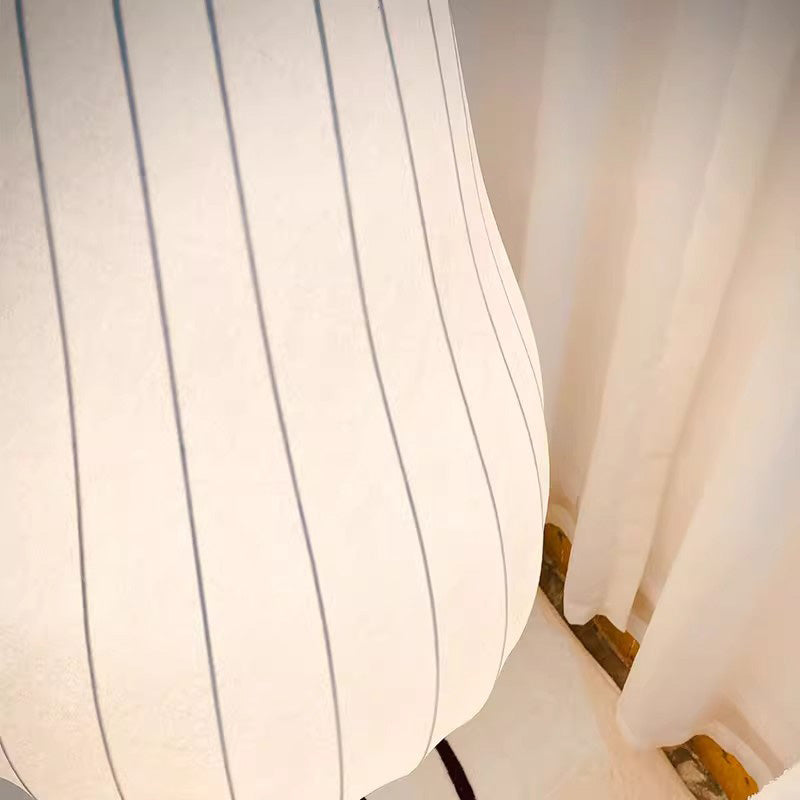 Lampe de sol traditionnelle japonaise en forme de poire elliptique en fer avec 1 lumière pour chambre 