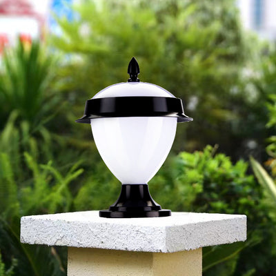 Modern Simplicity Pointed Jazz Hat Round Aluminum PC 1-Light Outdoor Light For Garden