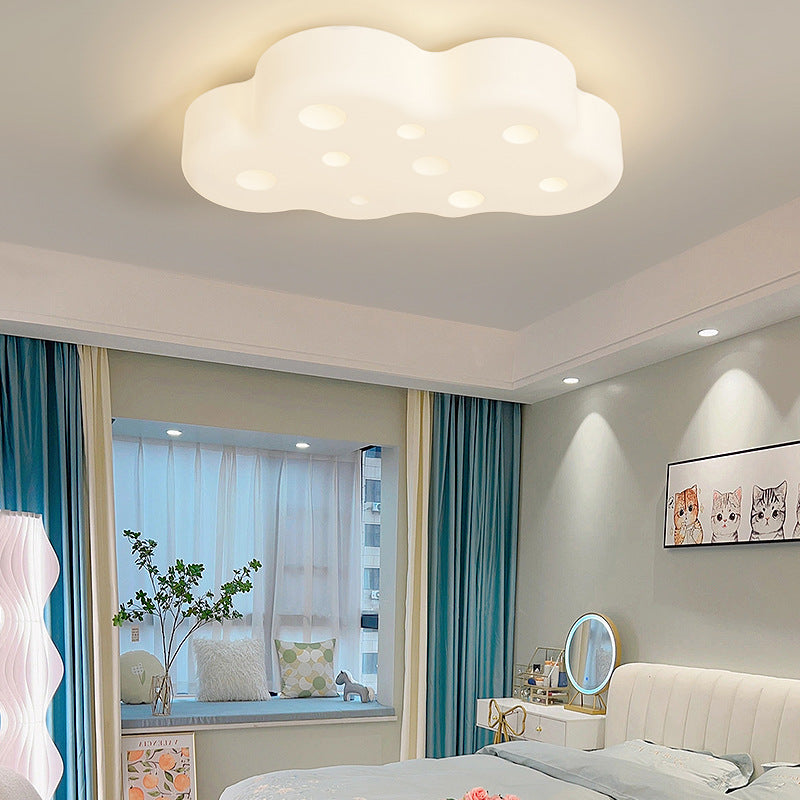 Zeitgenössische nordische Eisen-Acrylwolke LED-Unterputz-Deckenleuchte für Schlafzimmer 