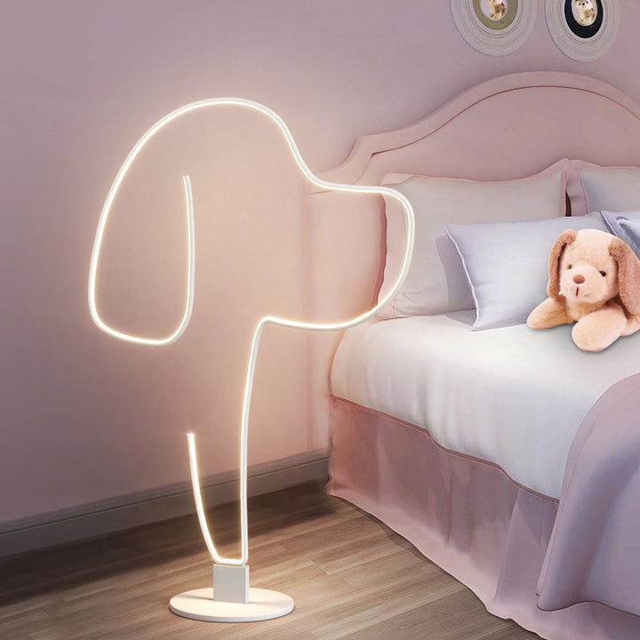 Lámpara de pie LED de hierro, aluminio y acrílico creativo contemporáneo para gatos y perros para dormitorio 