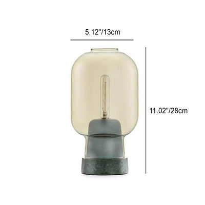 Modern Minimalist Glass Marble Kerosene Lamp Design 1-Light Table Lamp